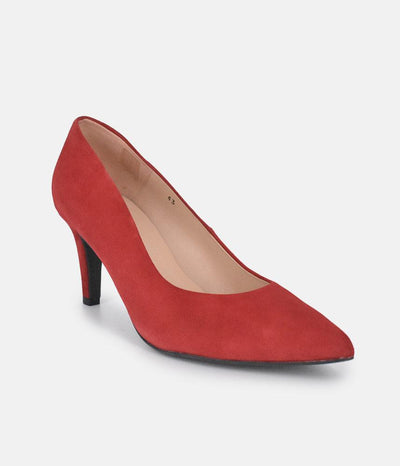 PieSanto Premium Cherry Red Suede Heels