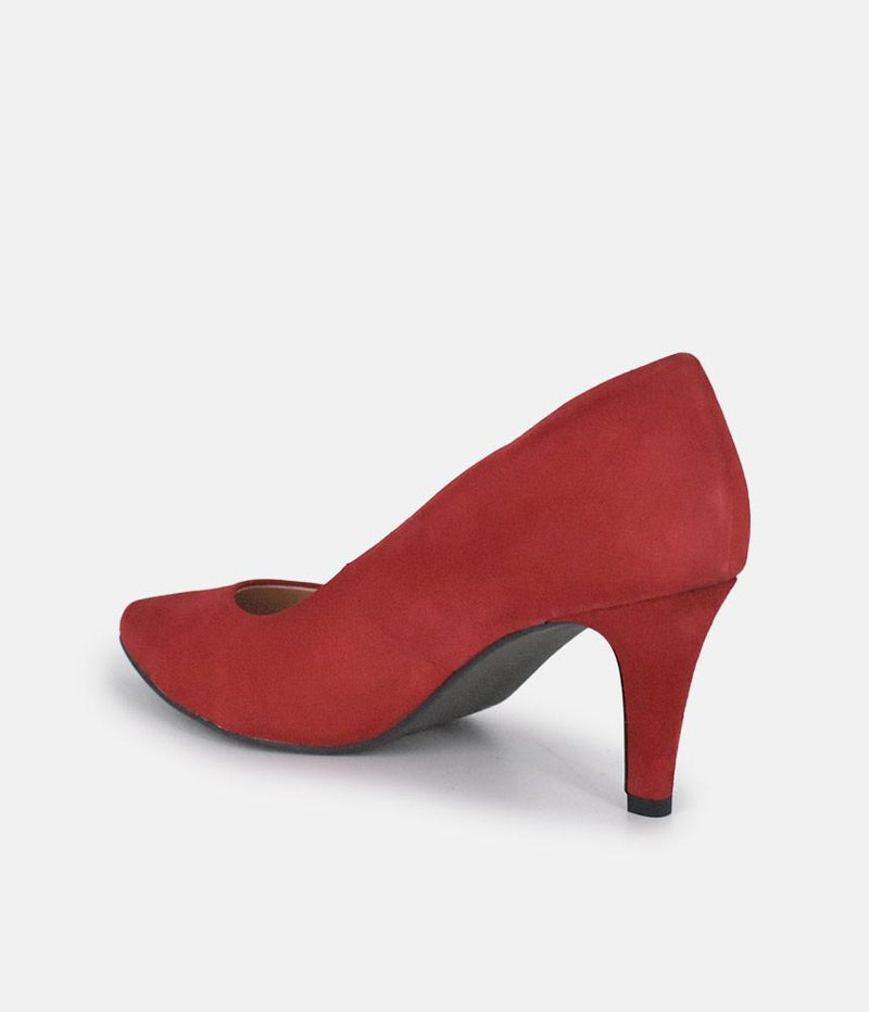 PieSanto Premium Cherry Red Suede Heels