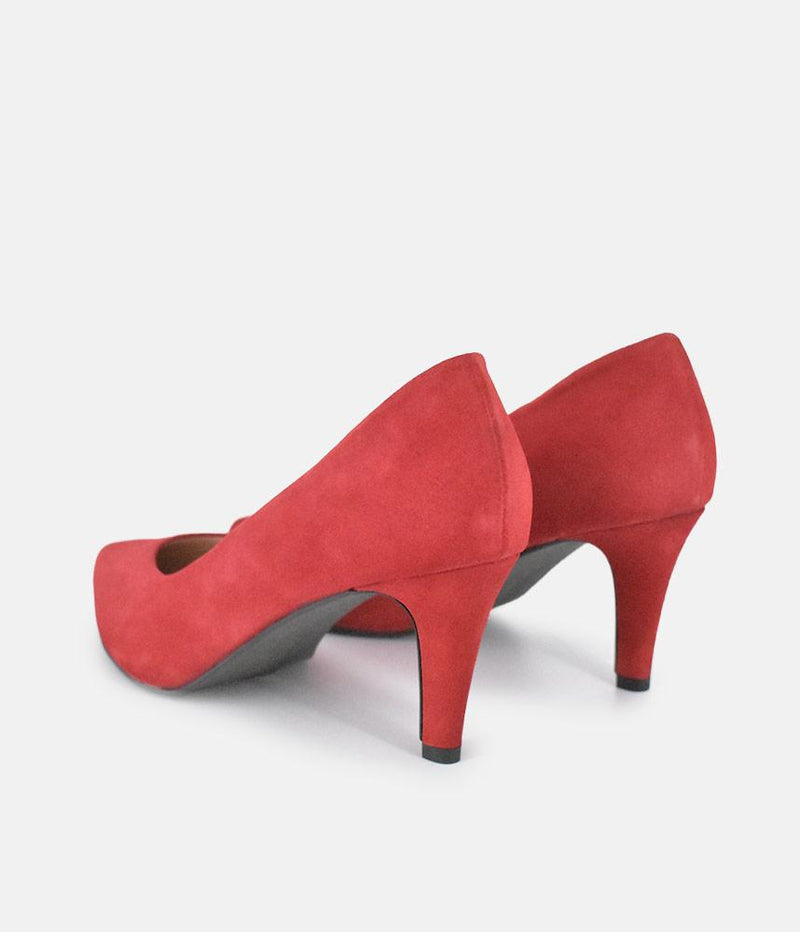 PieSanto Premium Cherry Red Suede Heels