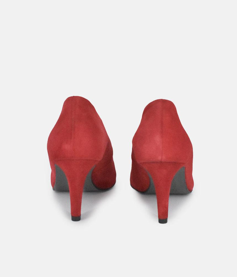 PieSanto Premium Cherry Red Suede Heels