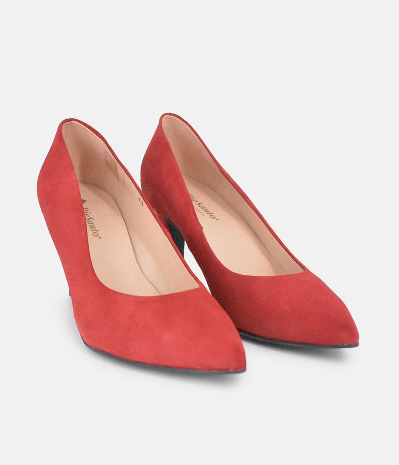 PieSanto Premium Cherry Red Suede Heels