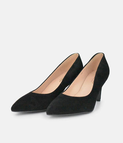 PieSanto Premium Black Suede Heels