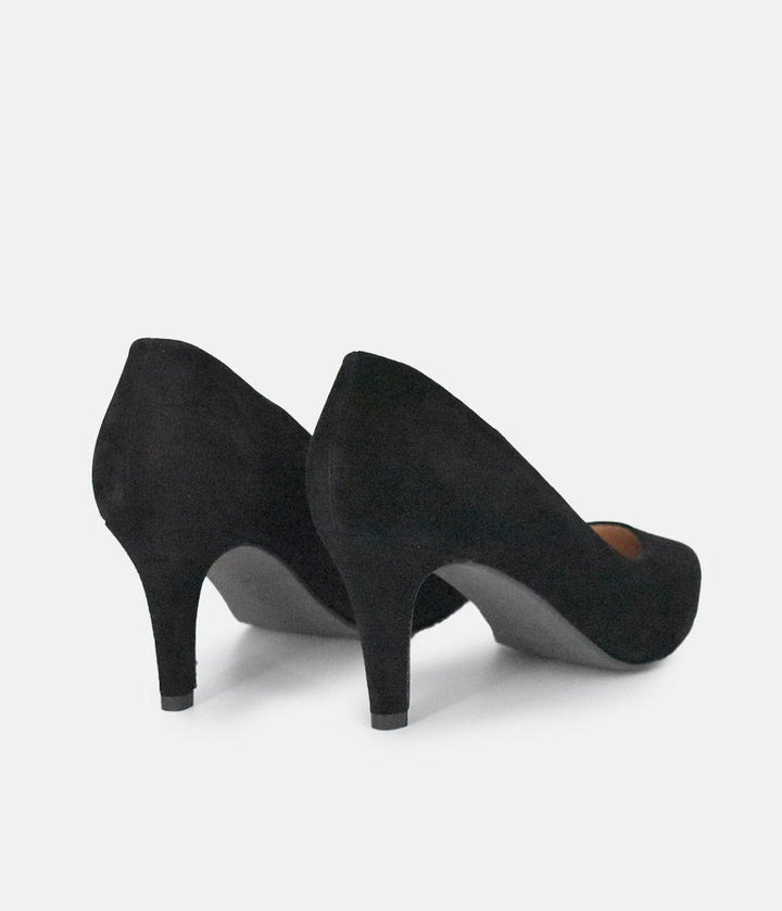 PieSanto Premium Black Suede Heels