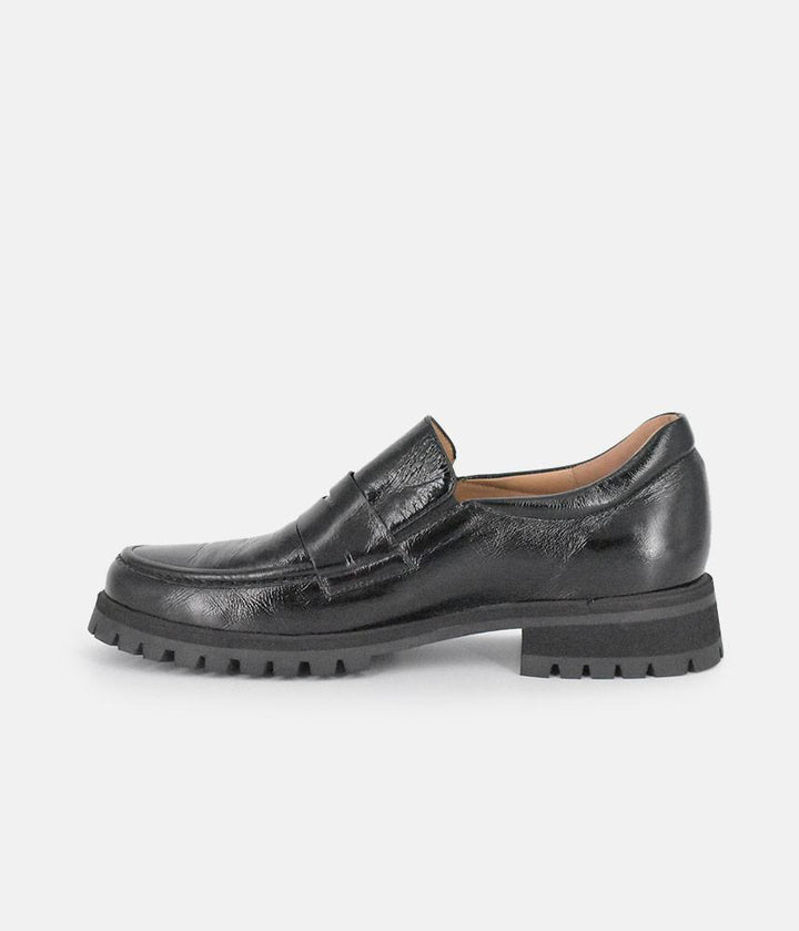 PieSanto Deluxe Black Leather Loafers