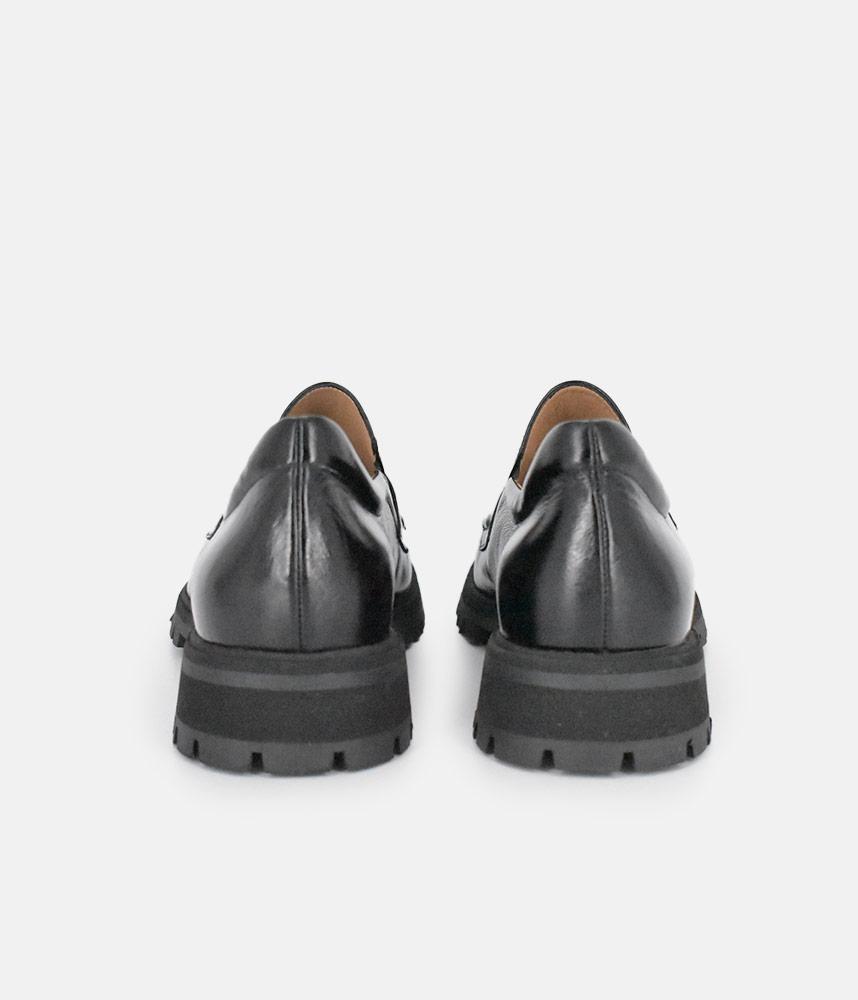 PieSanto Deluxe Black Leather Loafers