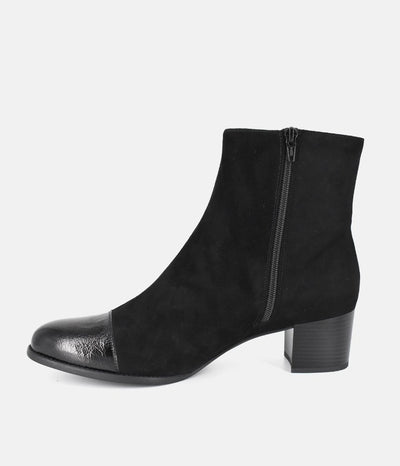 PieSanto Chic Black Suede Ankle Boots