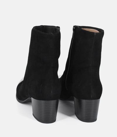 PieSanto Chic Black Suede Ankle Boots