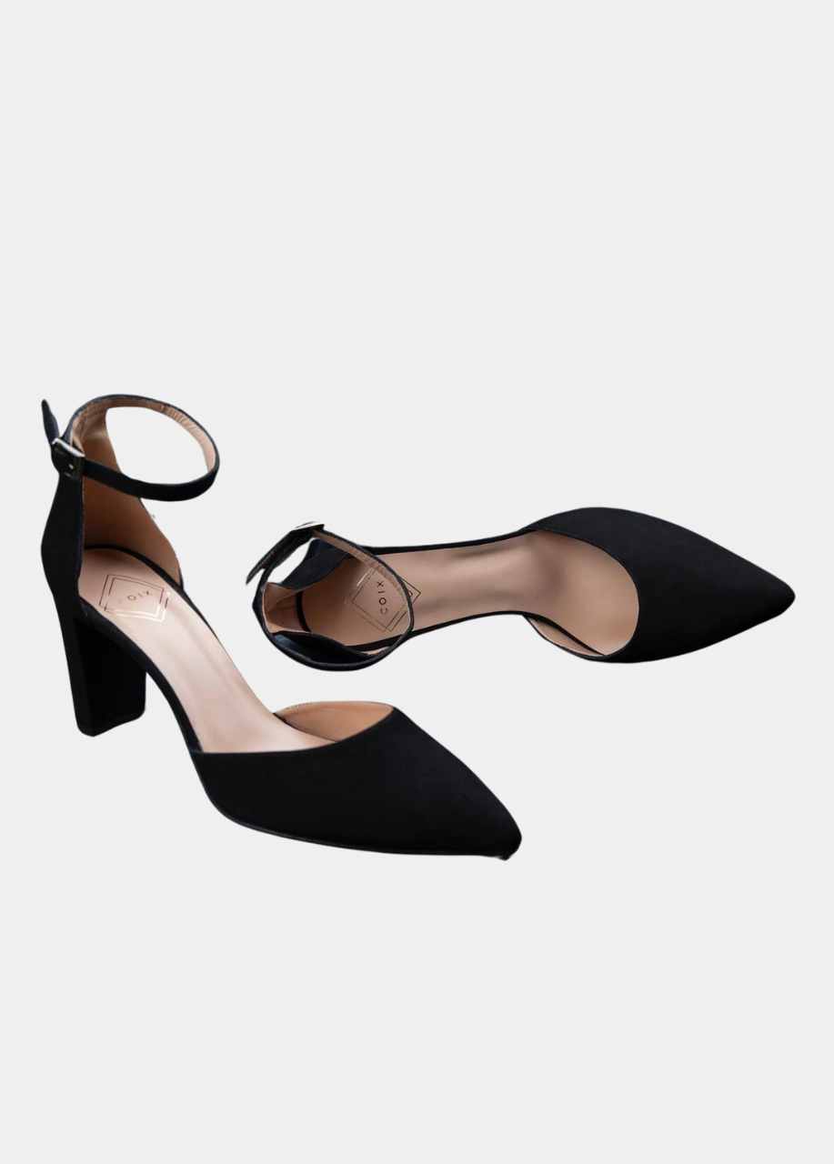 Seville Block Heel Pump — Noire