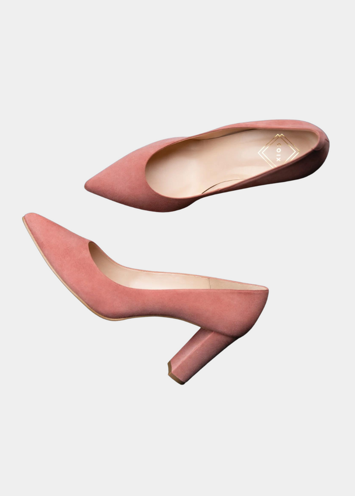 Marylebone Block Heel Pump — Rose