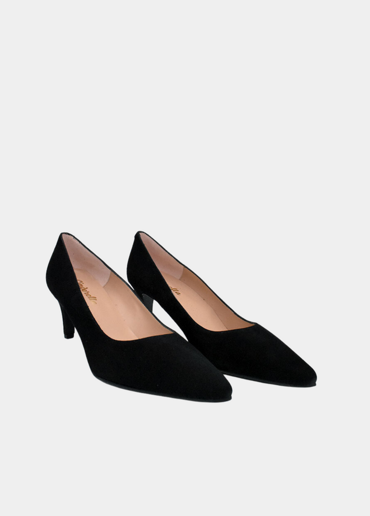 Cinderella Shoes Classic Black Suede Stiletto Heel