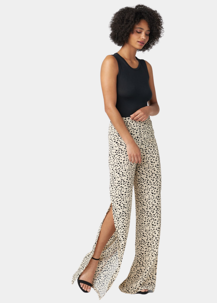 Tall Kia Wide Leg Pants With Side Slit