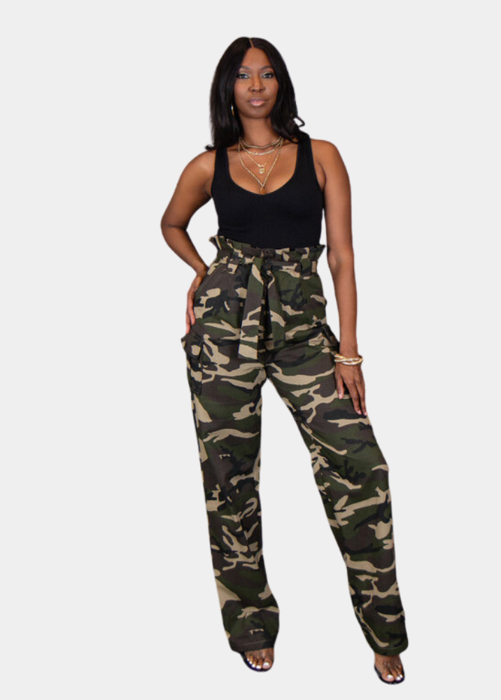 No Limit Paper Bag Cargo Pants - Camo