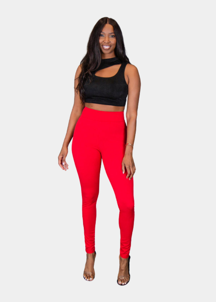 Camila Skinny Pants - Red