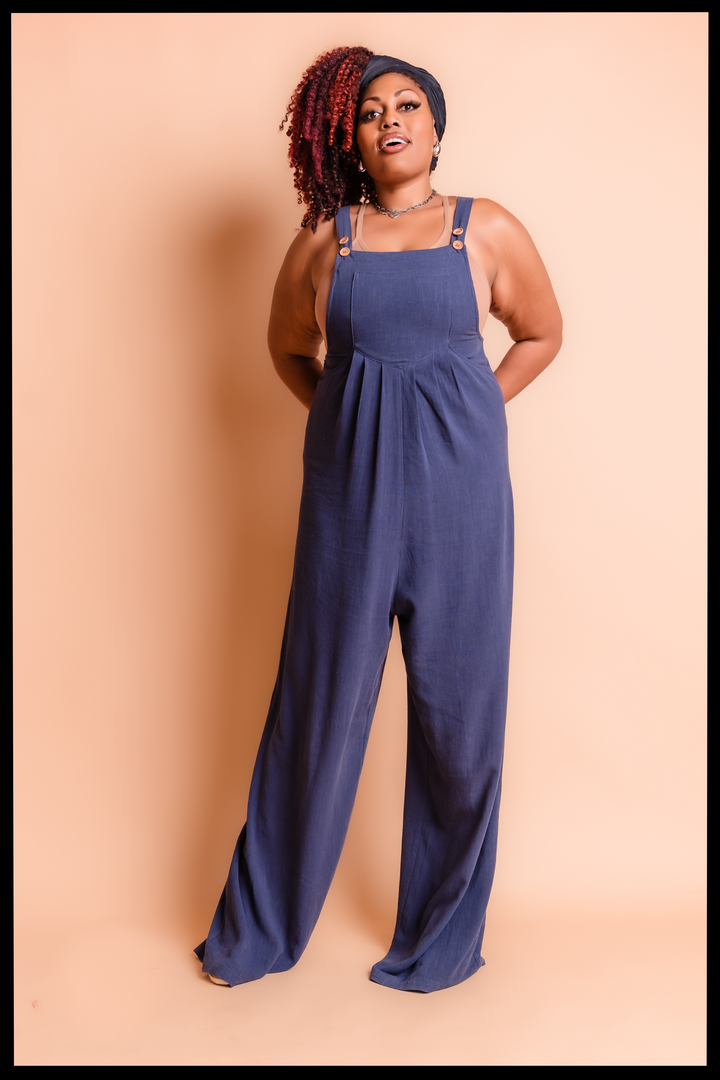 Tall Kami Overall Jumpsuit - Navy