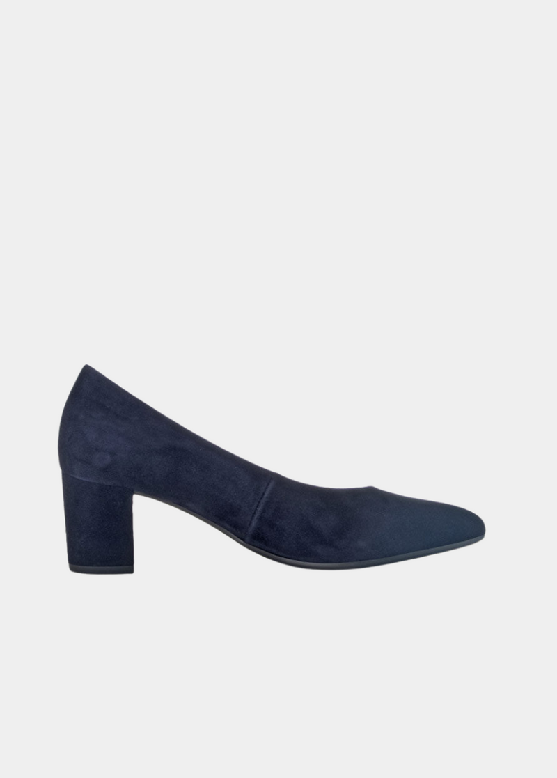 Gabor Classic Atlantic Navy Suede Block Heels 9 Uk 43 EU 11 US