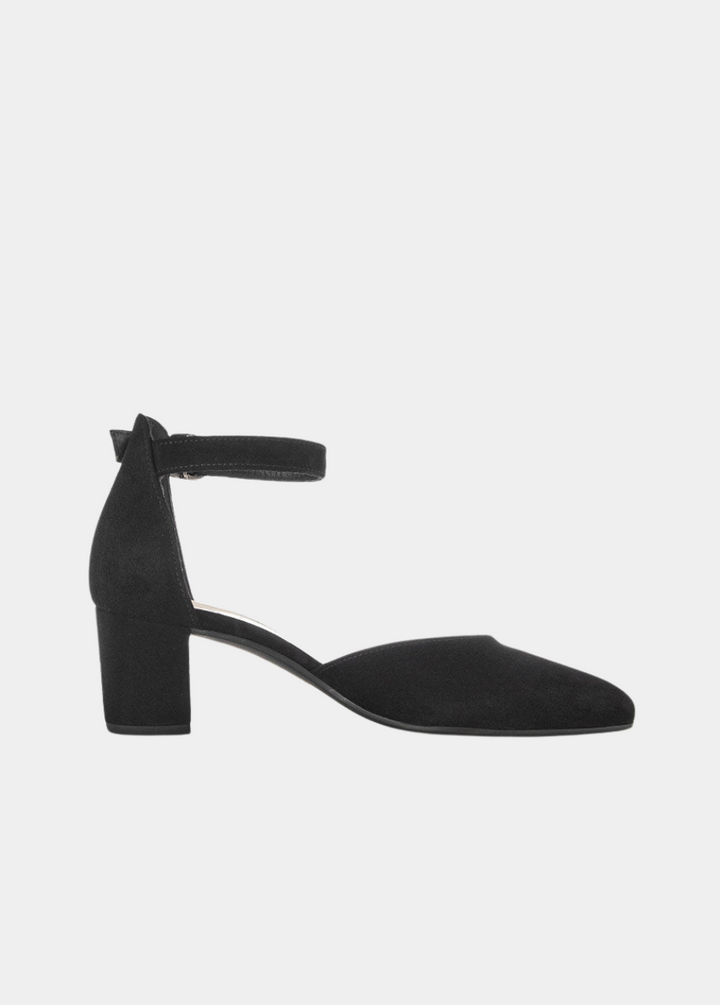 Gabor Fashionable Black Ankle Strap Heels