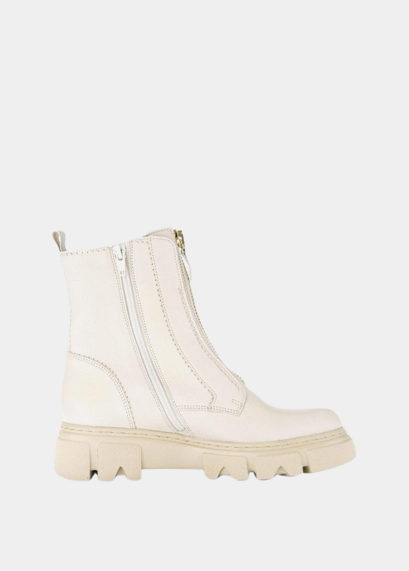 Gabor Funky Cream Front Zip Ankle Boots