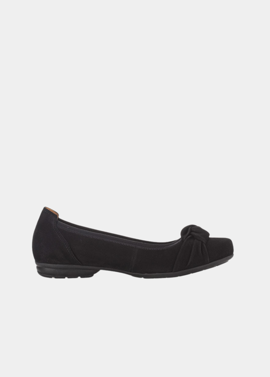 Gabor Plush Black Knot Slip On Shoe