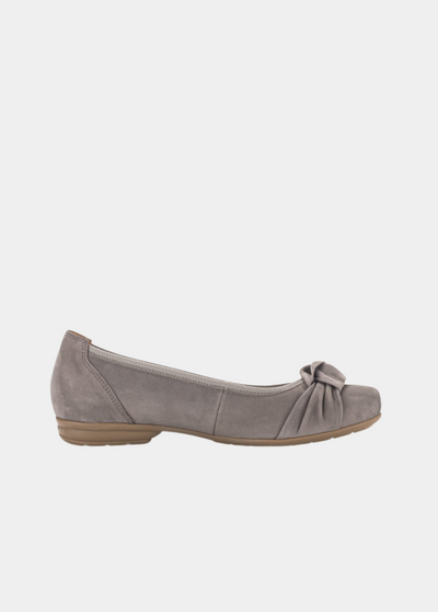 Gabor Plush Grey Knot Slip On Shoe