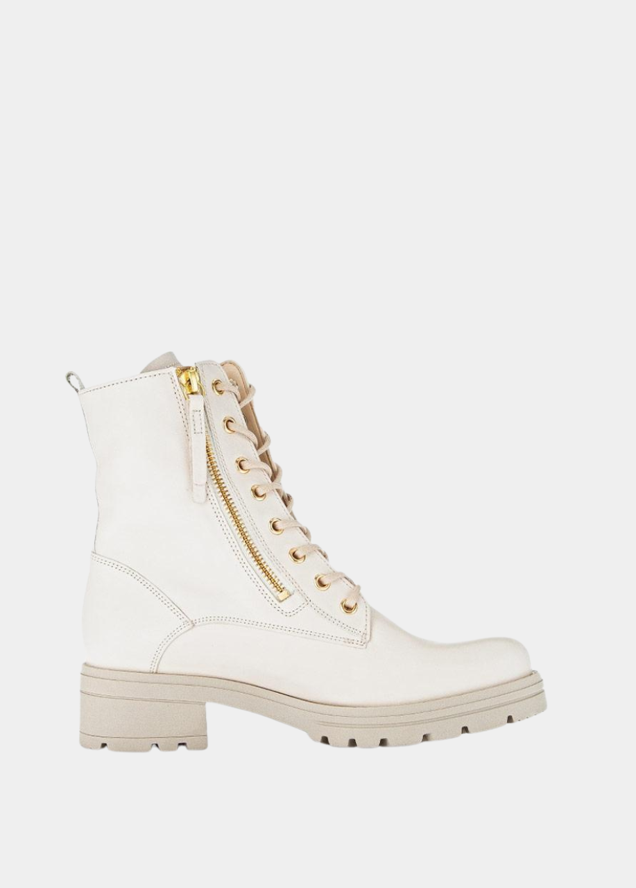 Gabor Pretty Ivory Double Zip Ankle Boots