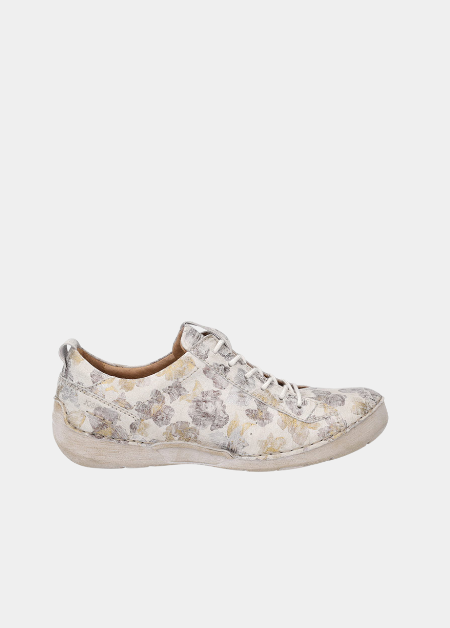 Josef Seibel Pretty Floral Leather Lace Up Shoe