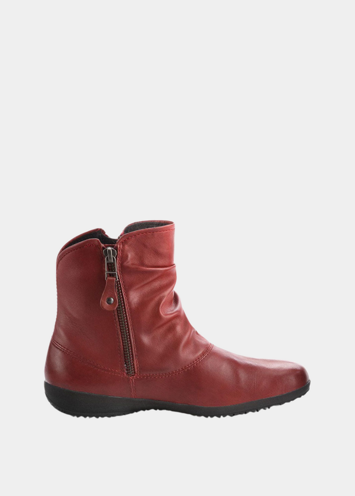 Josef Seibel Stylish Carmine Red Leather Slouch Boots