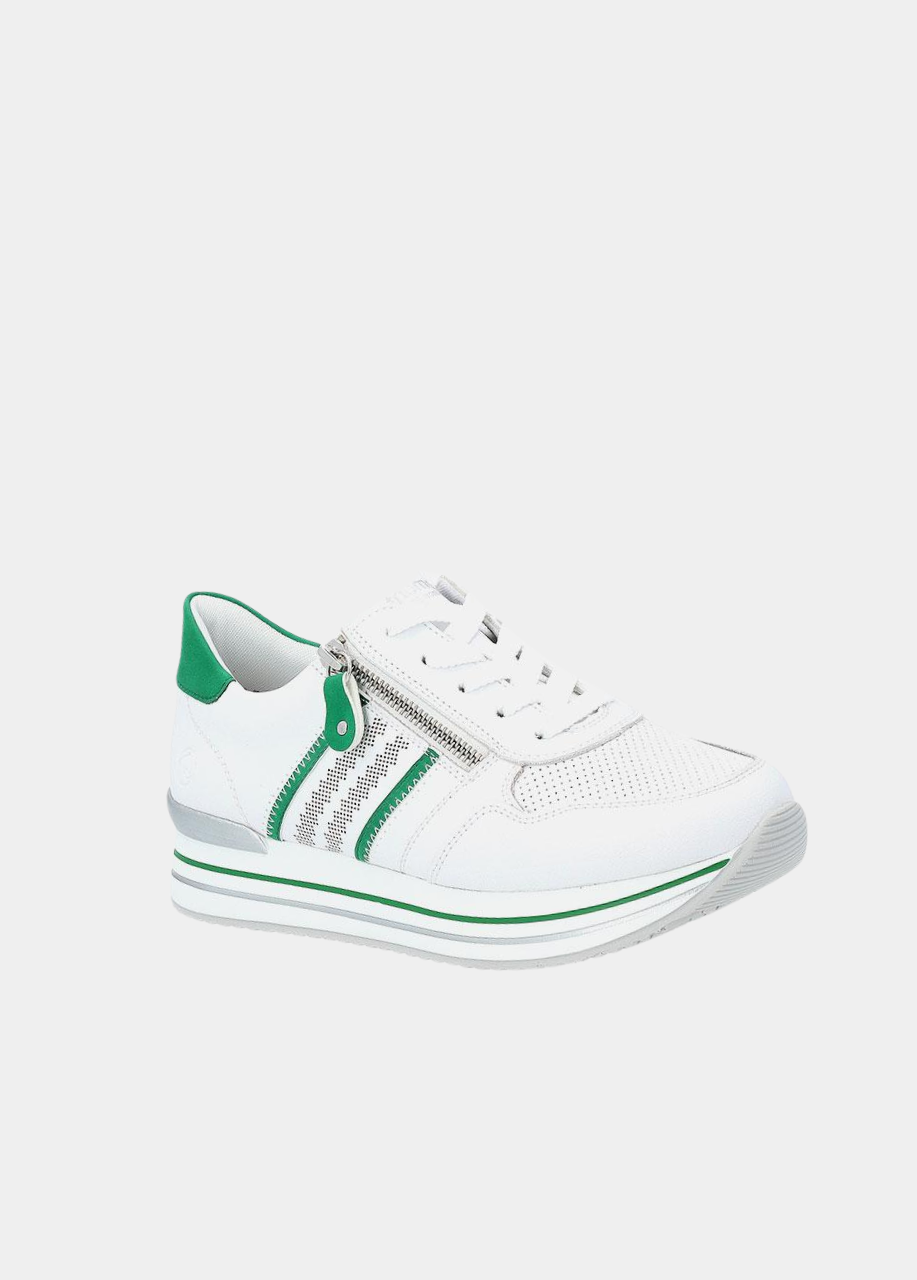 Remonte Sporty Luxe Green/White Sneakers