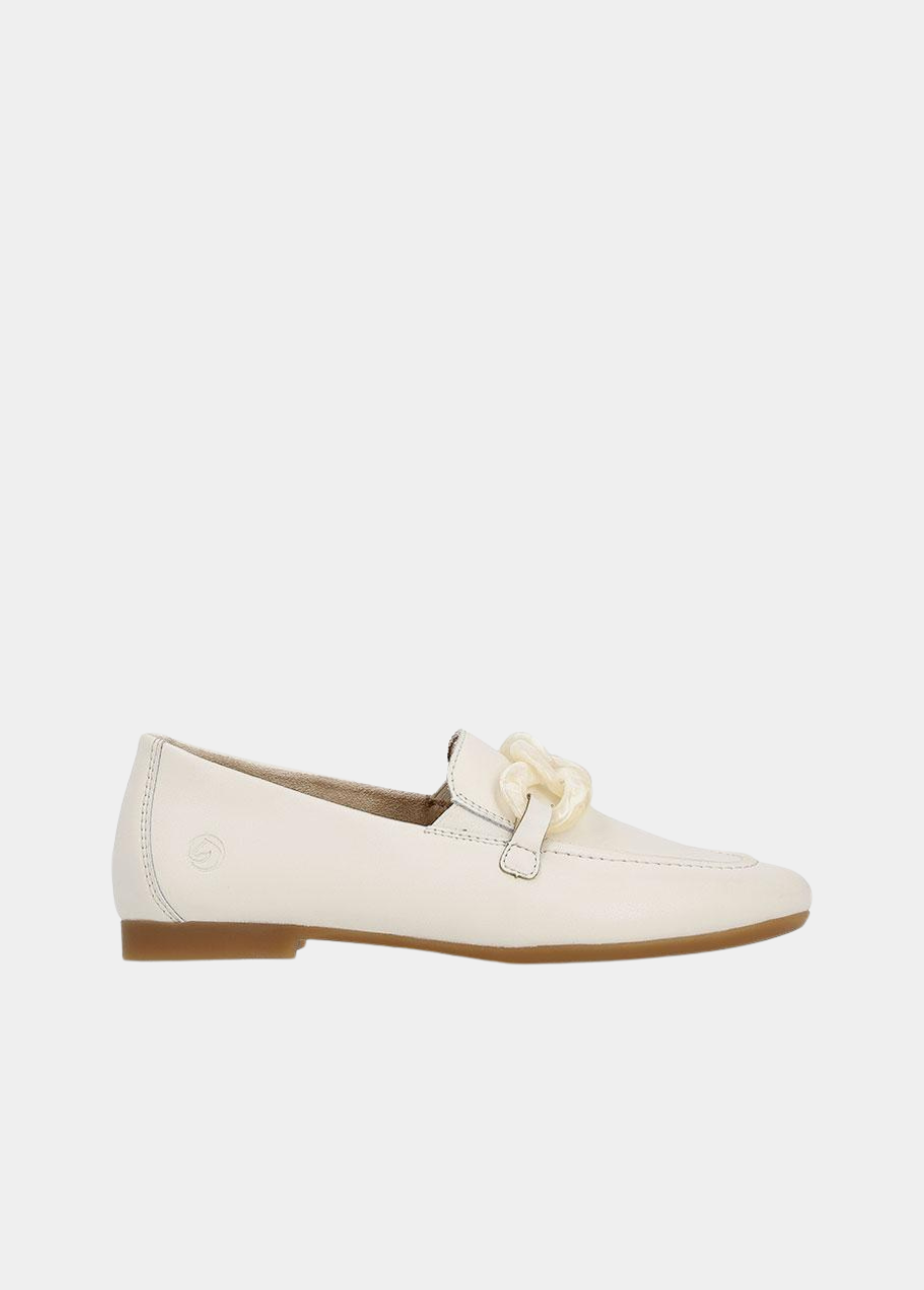 Remonte Stylish White Leather Slip On Shoe