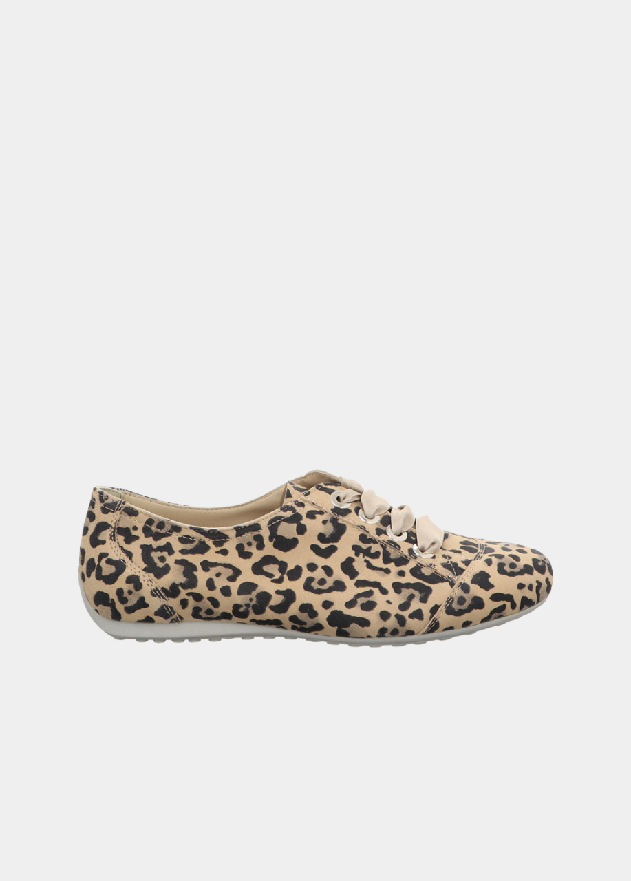 Semler Fashionable Leopard Print Lace Up Shoe