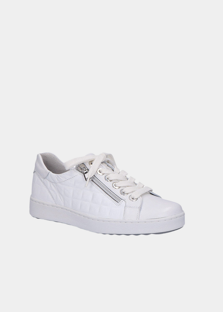 Semler Luxurious Quilted White Trainers