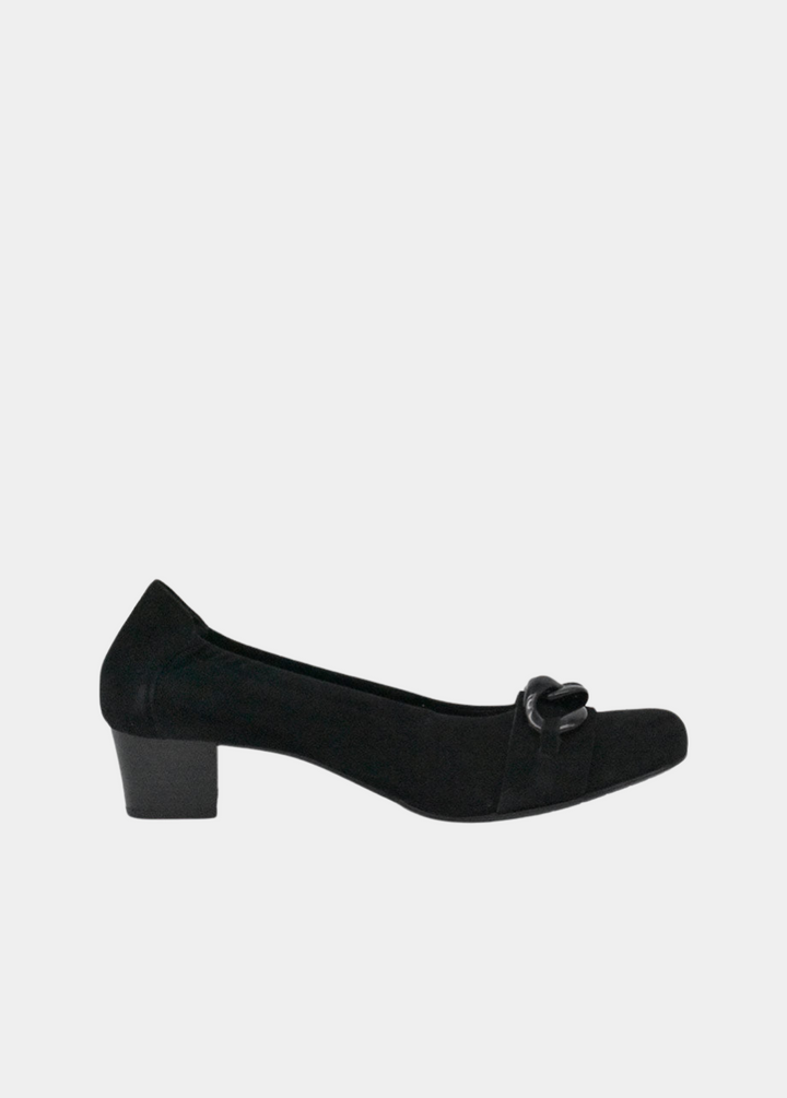 Semler Plush Dressy Black Suede Heels