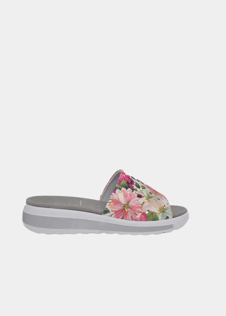 Semler Pretty Pink Floral Slip on Sandals