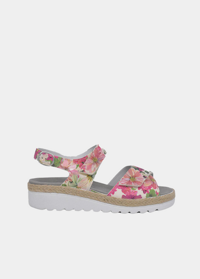 Semler Pretty Pink Floral Wedge Sandals