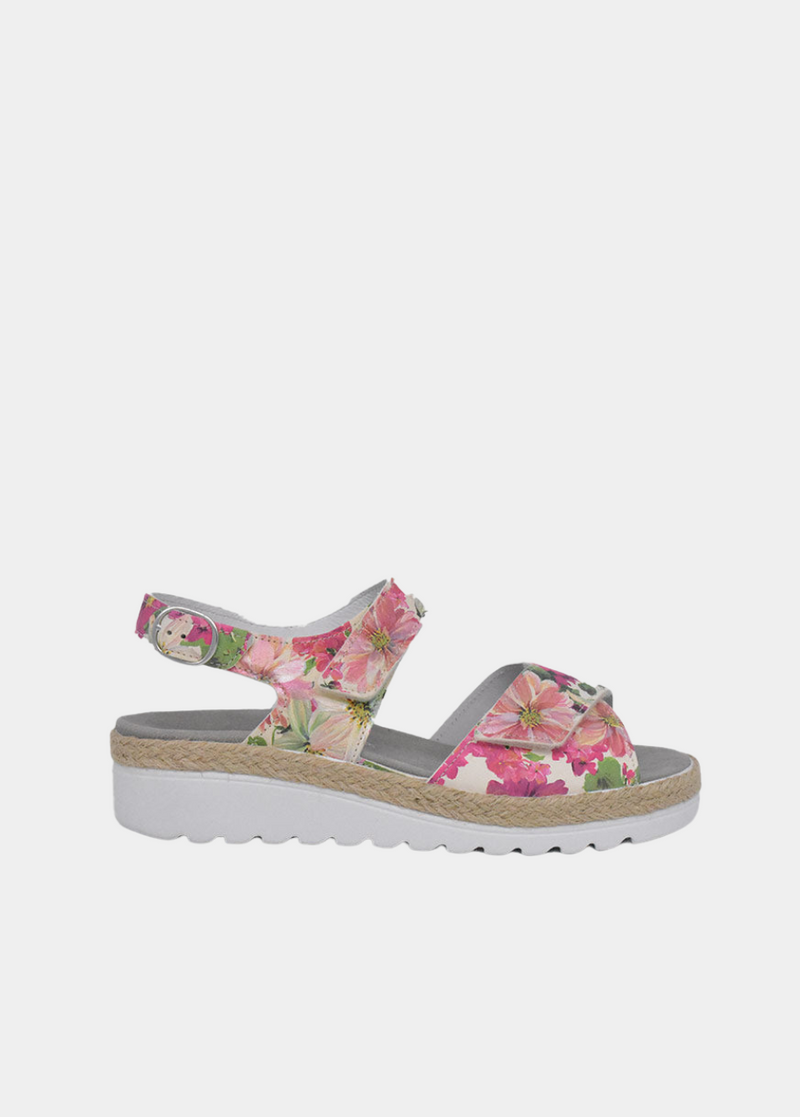 Semler Pretty Pink Floral Wedge Sandals