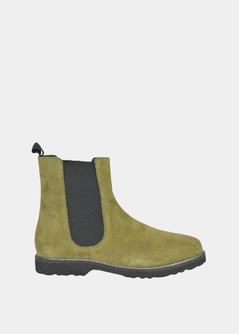 Sioux Premium Green Suede Ankle Boots