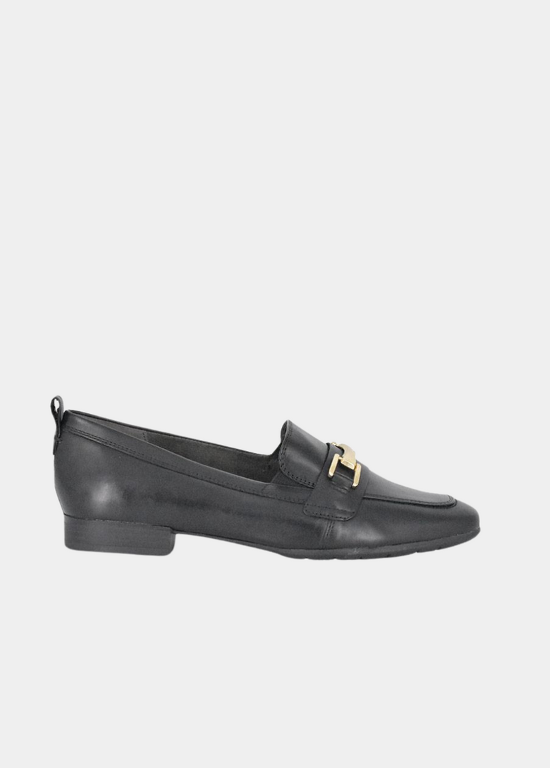 Tamaris Classic Black Leather Loafers