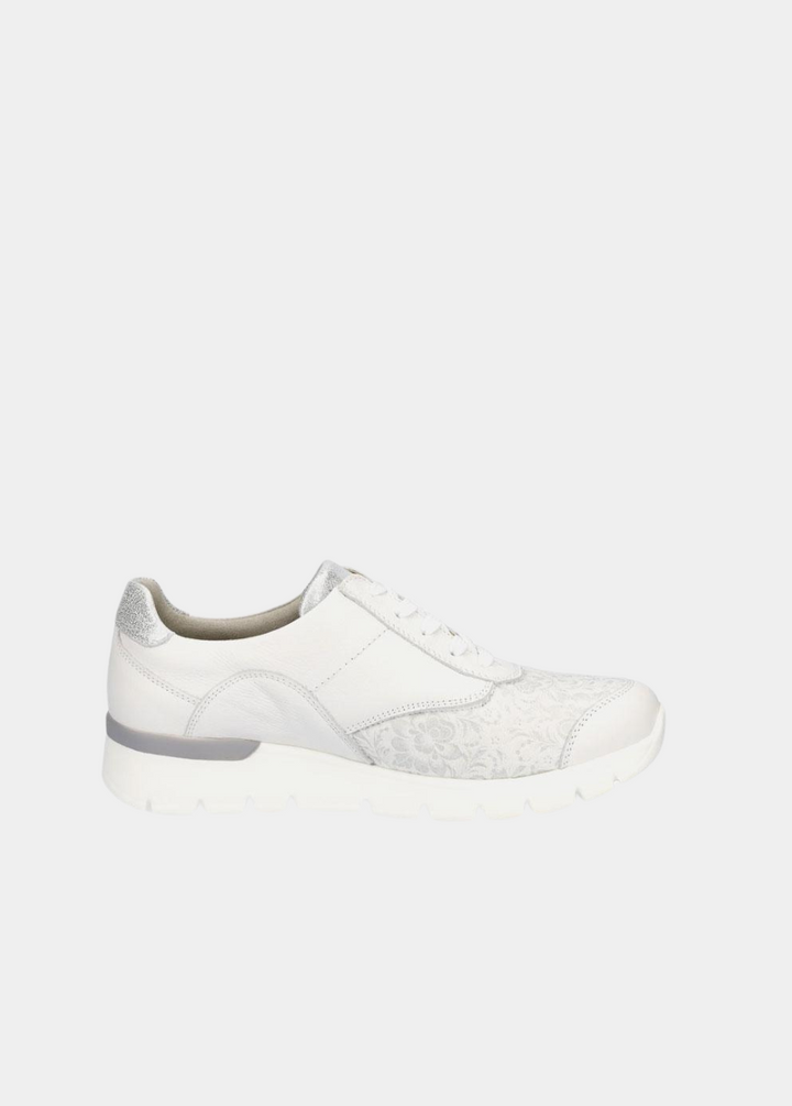 Waldlaufer Stylish White/Silver Combi Sneakers