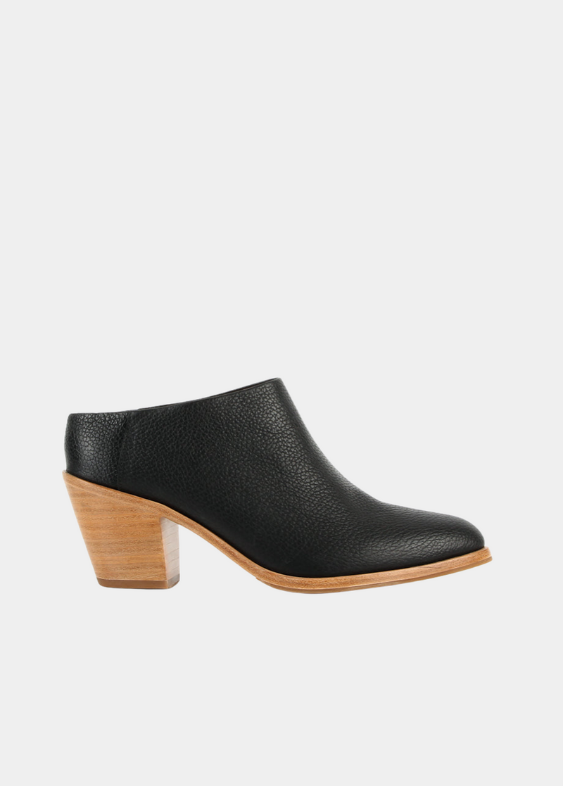 The Heeled Mule Black Pebble