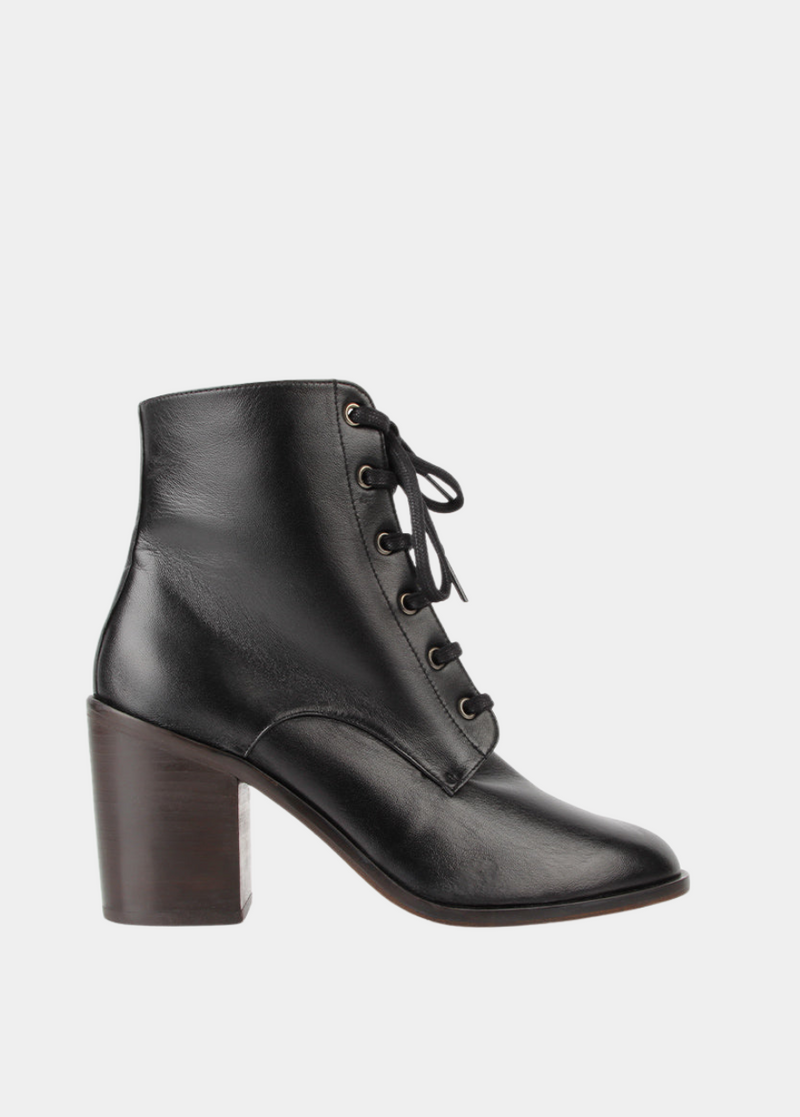 The High Street Lace-Up Boot Black