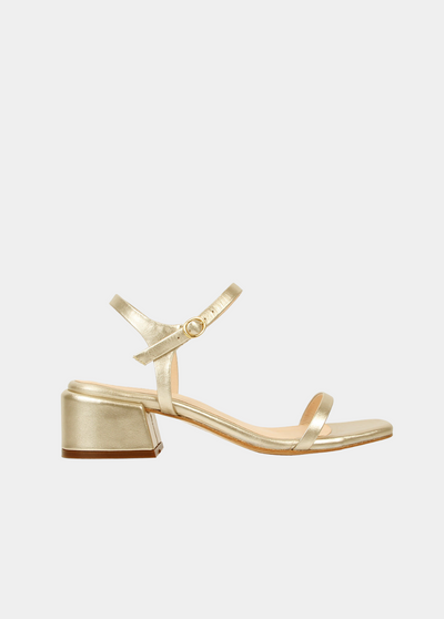 The Lindsay Heeled Sandal Champagne