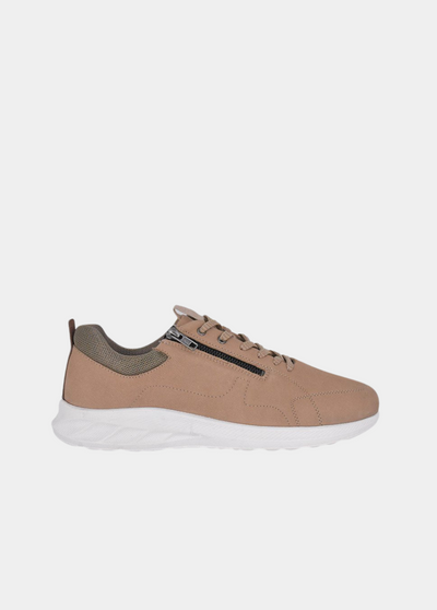 Forelli Beige Nubuck Orthopedic Comfort Sneakers