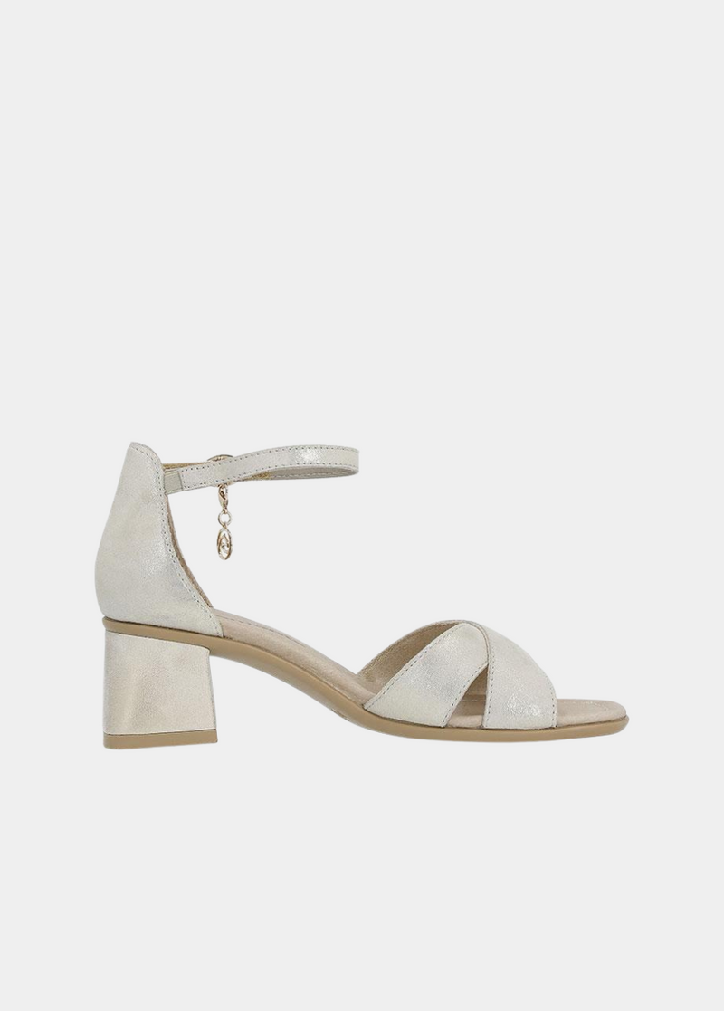 Remonte Chic Gold Block Heel Sandals