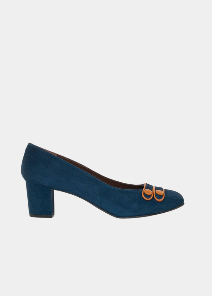 Brenda Zaro Premium Navy Suede Heels