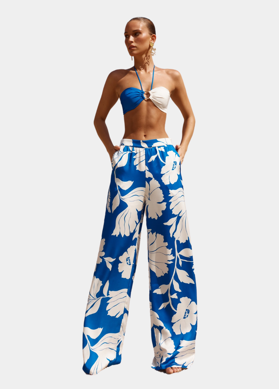 JoJo Pant in Blue Floral