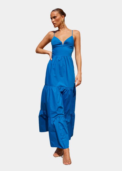 Portrait Maxi Dress in Blue