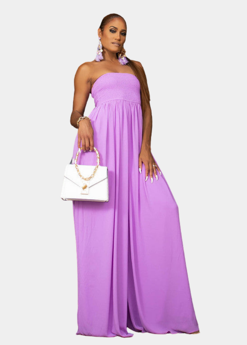 Venice Wide Leg Jumpsuit - Lavender