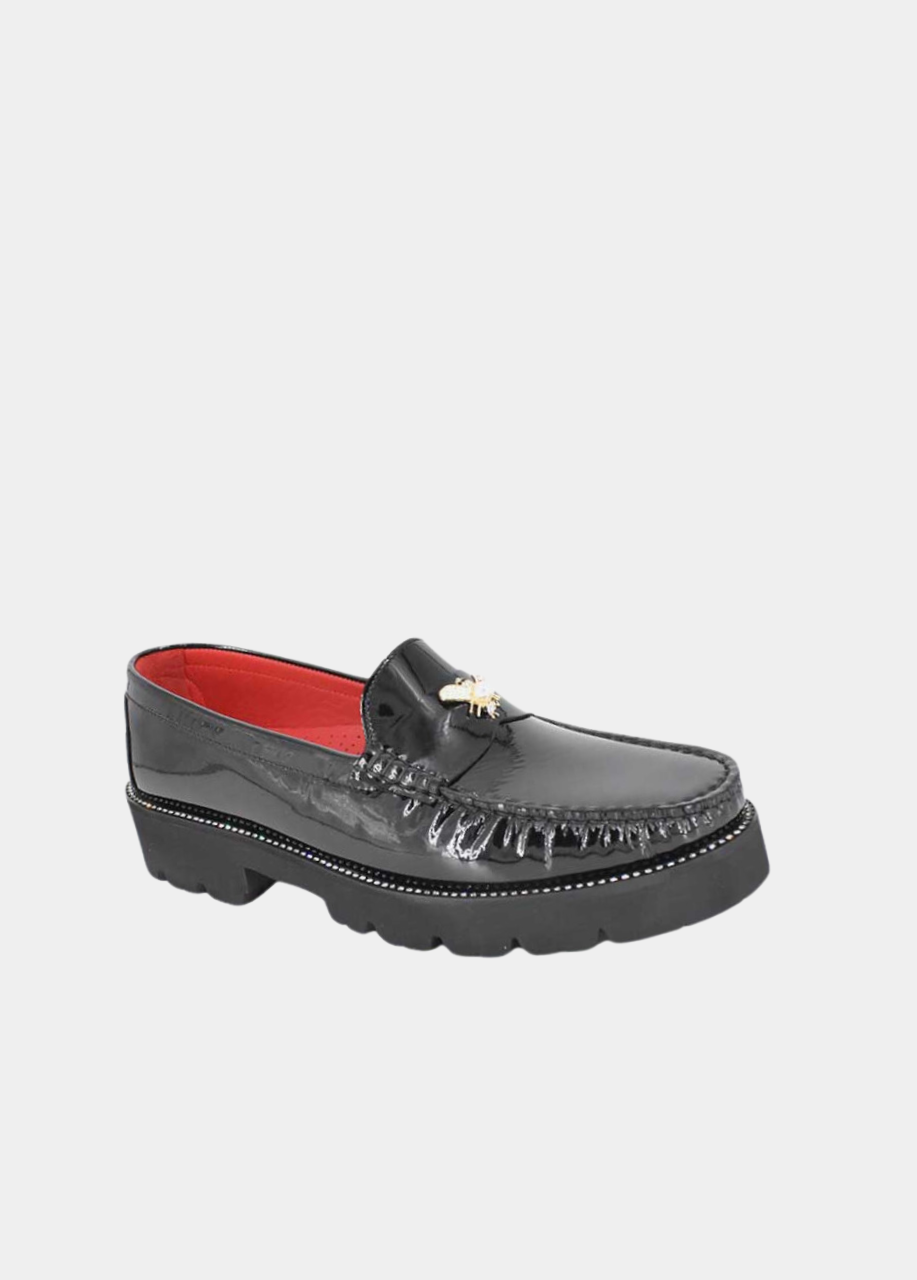 Vittoria Mengoni Black Patent Dressy Loafers