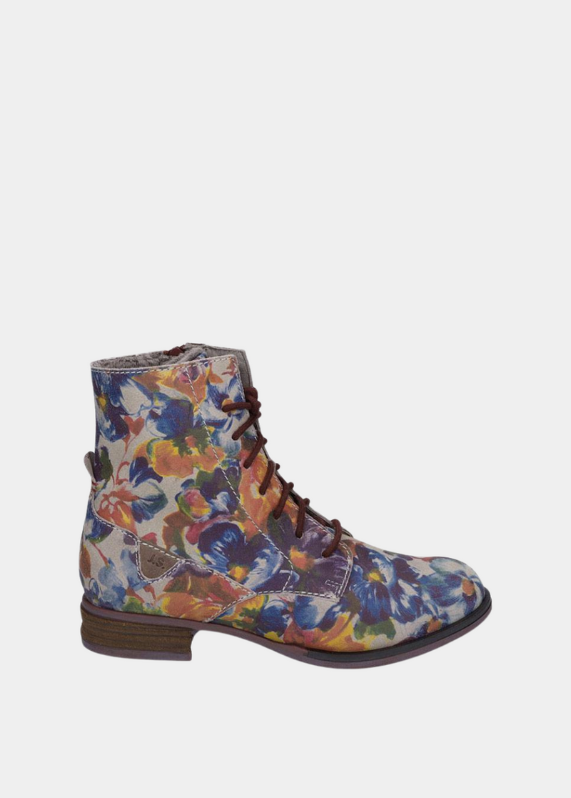 Josef Seibel Gorgeous Floral Print Lace Up Boots