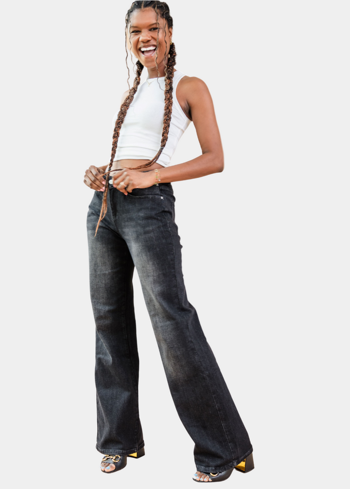 The 90's Tall Boyfriend Jeans (Charcoal)