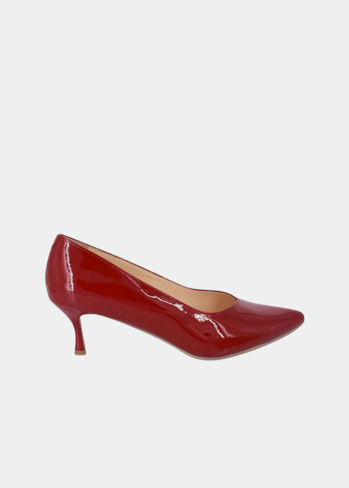 Bioeco Red Patent Leather Stiletto Heels